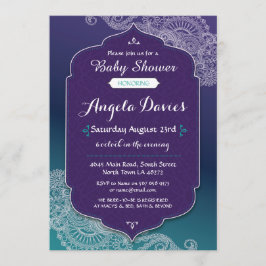 Henna Stil Jewel Baby Shower Inbjudan Arabian Part