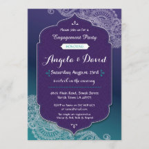 Henna Stil Juel Förlovning Bröllopsinbjudans