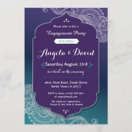 Henna Stil Juel Förlovning Bröllopsinbjudans Inbjudningar