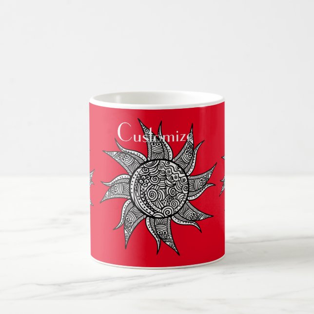 Henna-stil Sol Tattoo Thunder_Cove Kaffemugg (Center)