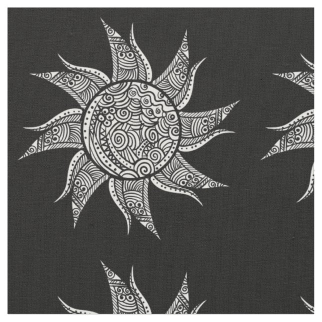 Henna-stil Sol Tattoo Thunder_Cove  Tyg (Närbild)