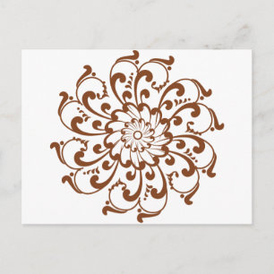 Henna Swirl Mandala Vykort