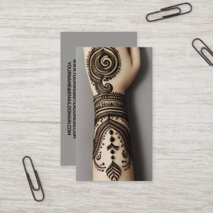 Henna Tatto Artist Affärskort Visitkort