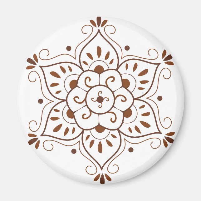 Henna Tattoo Mandala Magnet (Framsidan)