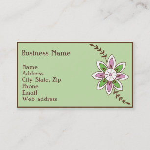 Hennablommavisitkort Visitkort