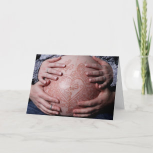 Hennaed Pgraant Belly Kort