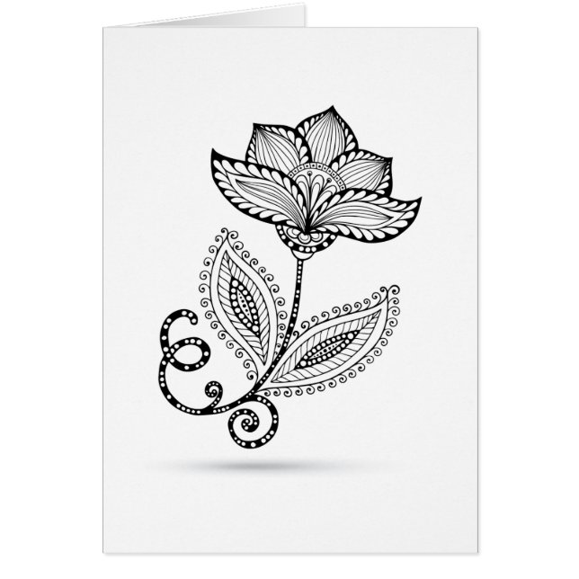 HennaPaisley Mehndi klotter Hälsningskort (Framsidan)