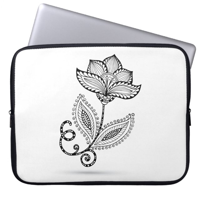 HennaPaisley Mehndi klotter Laptop Sleeve (Framsidan)