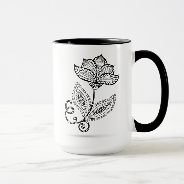 HennaPaisley Mehndi klotter Mugg (Höger)