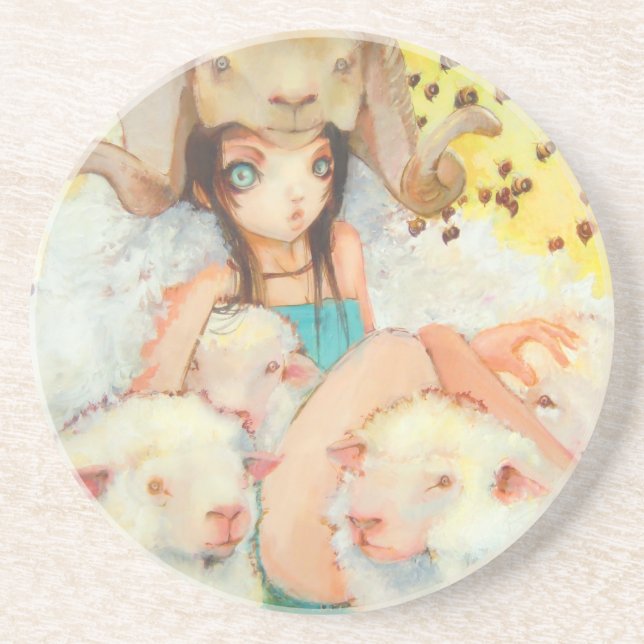 Henne bi som rammar kustfartyget underlägg sandsten (Framsidan)