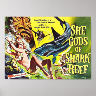 Henne gudar av hajreven poster