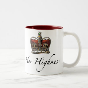 Henne majestät, henne Highness Två-Tonad Mugg