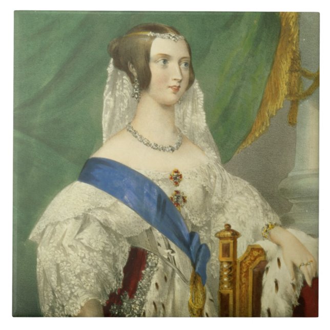 Henne mest artig majestät, drottning Victoria Kakelplatta (Framsidan)