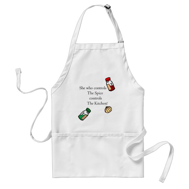 Henne som kontrollerar kryddaförklädet förkläde (Framsidan)