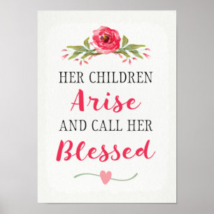 Hennes barn Arise och poster hennes välsignade kon