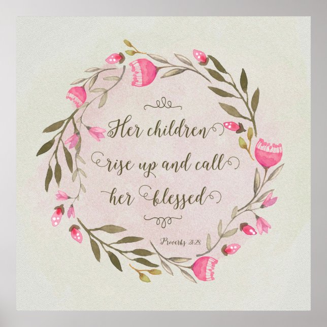 Hennes barn Stiga upp upp och kallar henne välsign Poster (Framsidan)