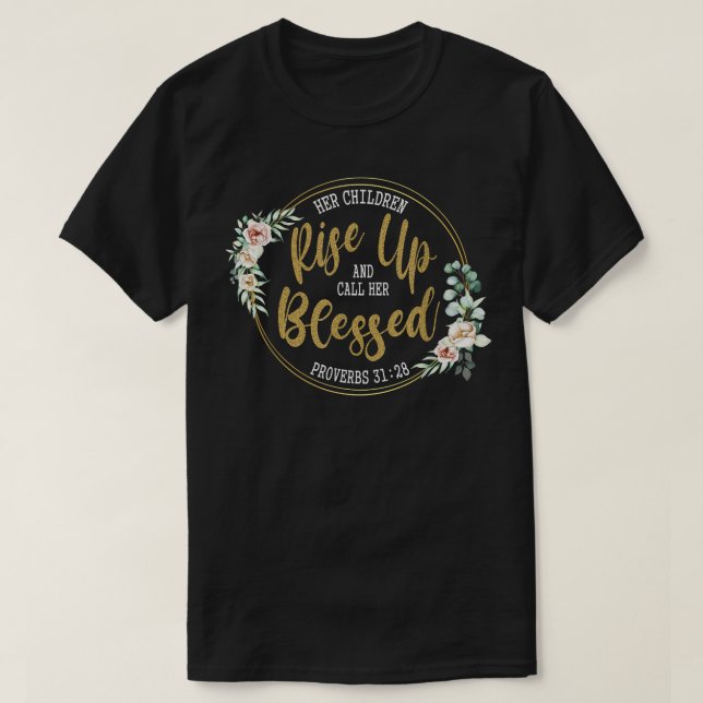 Hennes barn Stiga upp upp sig och kallar henne Blo T Shirt (Design framsida)
