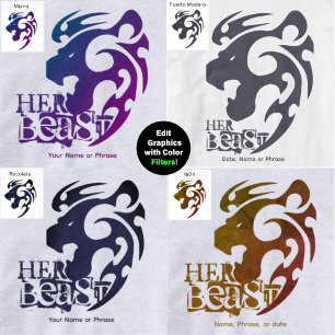 Hennes Beast och hans skönhet - Roligt Par Matchin Hoodie