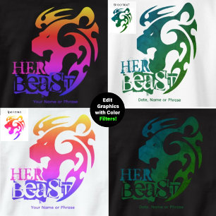 Hennes Beast och hans skönhet - Roligt Par Matchni Hoodie