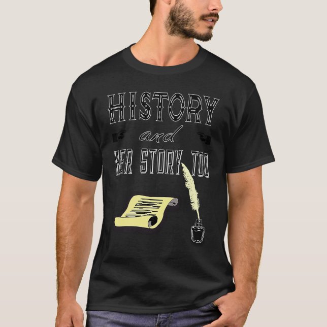 Hennes berättelse för historisk huvudlärare studen t shirt (Framsida)
