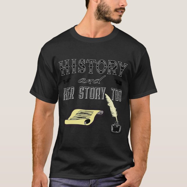 Hennes berättelse om historiens huvudlärare studen t shirt (Framsida)