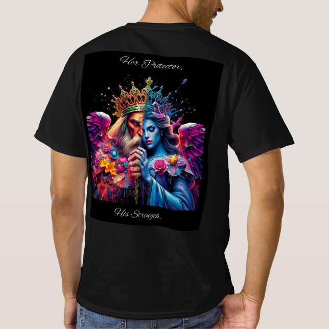 Hennes beskyddare hans styrka t shirt (Baksida)