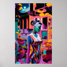 Hennes Bonsai Vaporwave Av Kanagawa Art Poster