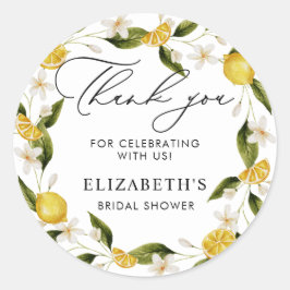 Hennes Bröllopsfest för Citroner Runt Klistermärke