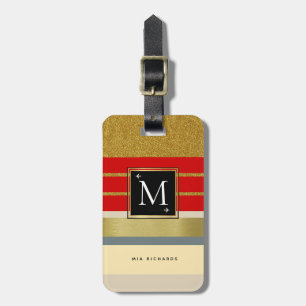 hennes chic monogram med elegant rand resa bagagebricka