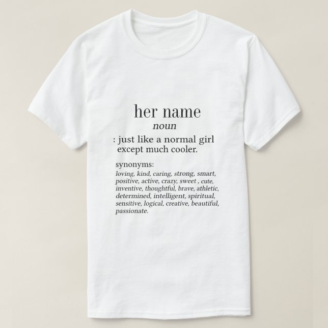 Hennes definition av namn t shirt (Design framsida)