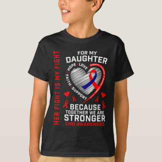 Hennes dotter Chd Awareness Heart Disease Gra T Shirt
