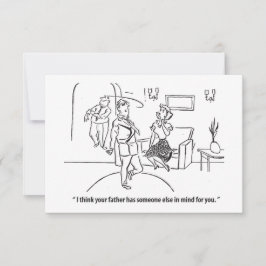 Hennes far har någon annan i åtanke, roligt spara datumet