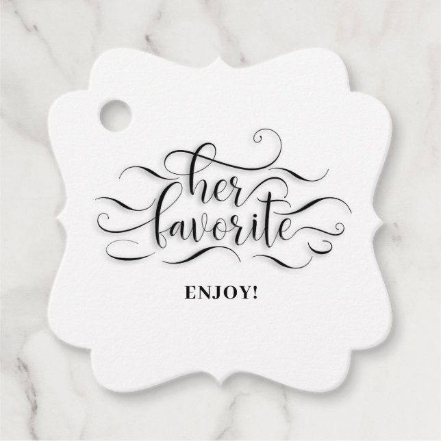 Hennes favorit gåvor etiketter (Framsida)