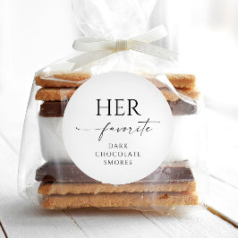 Hennes favoritbröllop-favoriter för redigerbara ru runt klistermärke