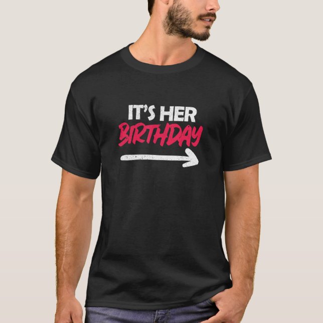Hennes födelsedag t shirt (Framsida)