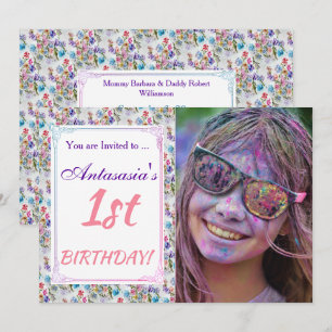 HENNES FÖRSTA BIRTHDAY INBJUDAN