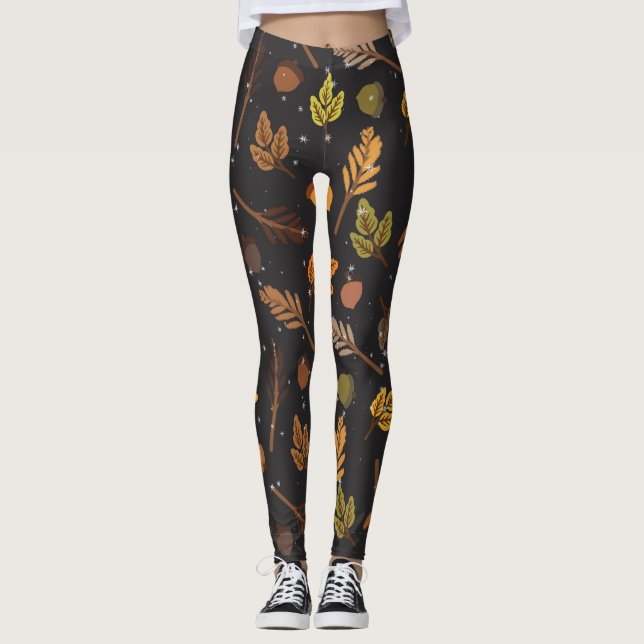 Hennes fyra årstider – Höstmönster Leggings (Framsida)