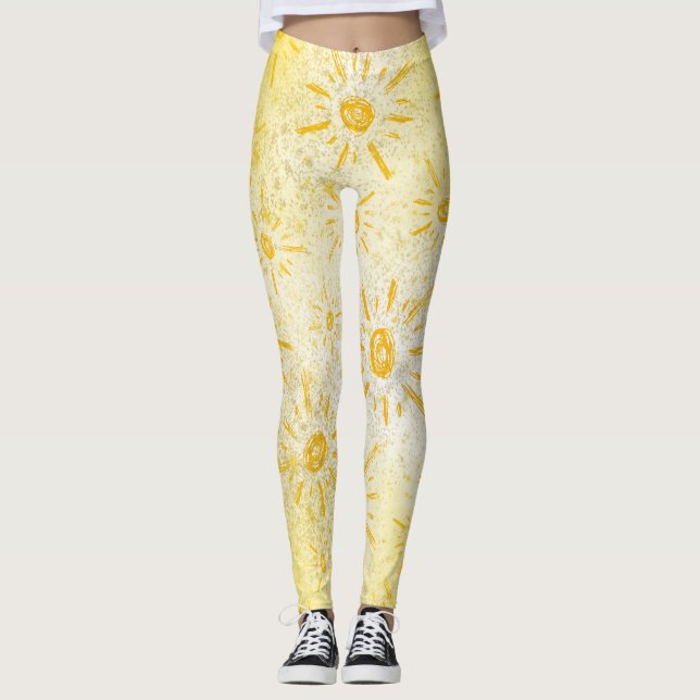 Hennes fyra årstider – Sommar mönster Leggings (Framsida)