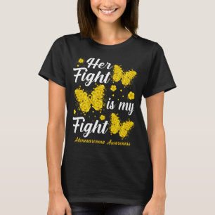 Hennes kamp är min aktion Adenosarcoma Awareness B T Shirt
