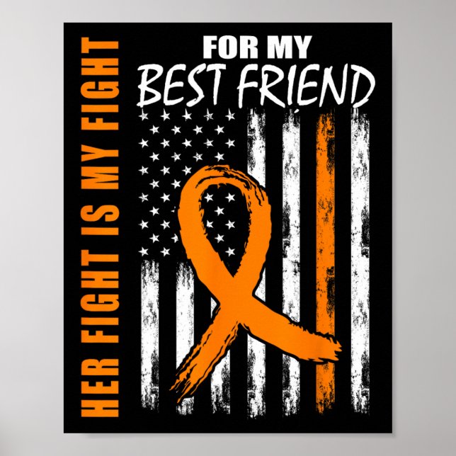 Hennes kamp är min bästa vän Leukemia Awarene Poster (Framsidan)