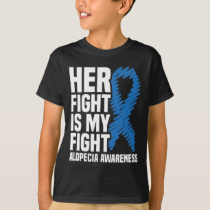Hennes kamp är min blåa rabbning Alopecia Awarene T Shirt