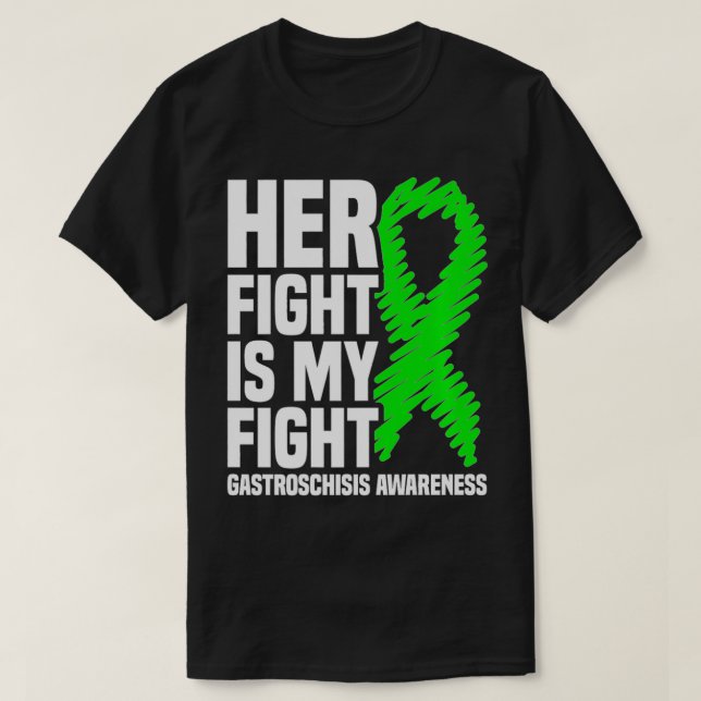 Hennes kamp är min "Fight Gastroschisis Awareness  T Shirt (Design framsida)