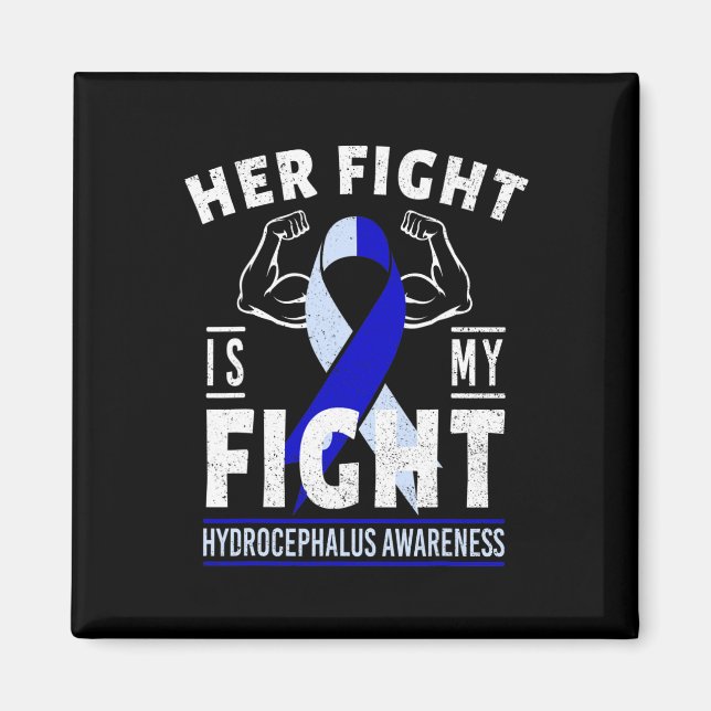 Hennes kamp är min "Fight Hydrocephalus Awareness  Magnet (Framsidan)