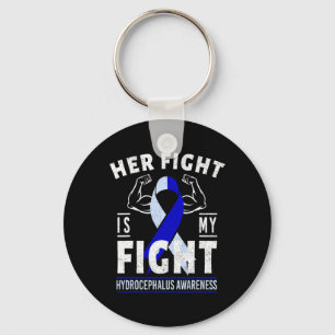 Hennes kamp är min "Fight Hydrocephalus Awareness Nyckelring