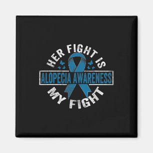 Hennes kamp är min kamp Alopecia Awareness 2 Magnet