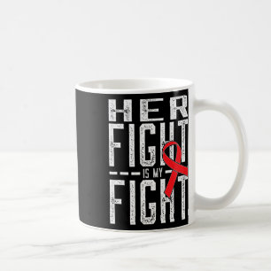 Hennes kamp är min kamp Blodcancer medvetenhet 4 Kaffemugg