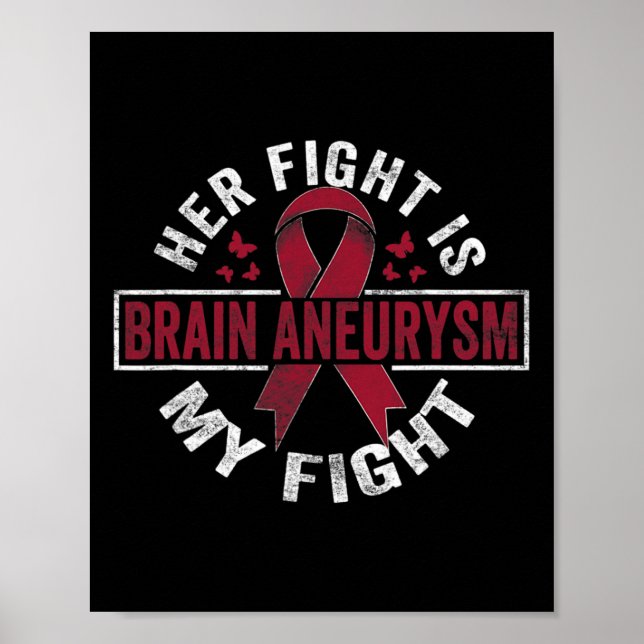 Hennes kamp är min kamp Brain Aneurysm Awareness 2 Poster (Framsidan)