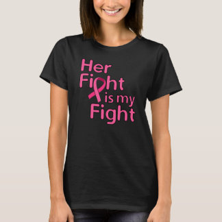 Hennes kamp är min kamp - Breast Cancer Awareness T Shirt