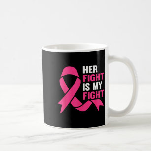 Hennes kamp är min kamp Bröstcancer medvetenhet öv Kaffemugg