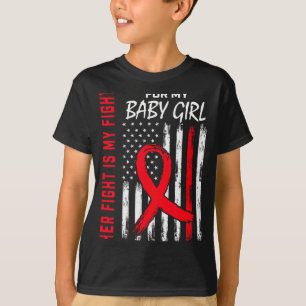 Hennes kamp är min kamp Dotter Hjärtsjukdom Medvet T Shirt